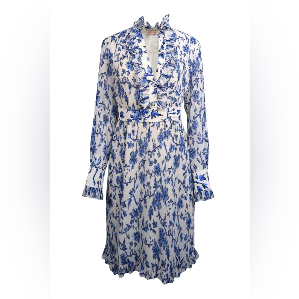🆕 BNWT Tory Burch Deneuve Dress in “Blue Branches” print